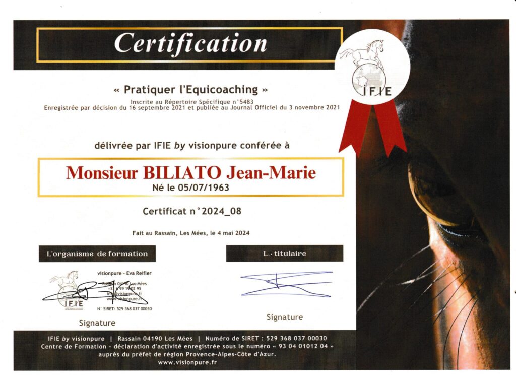 Certifié equicoach